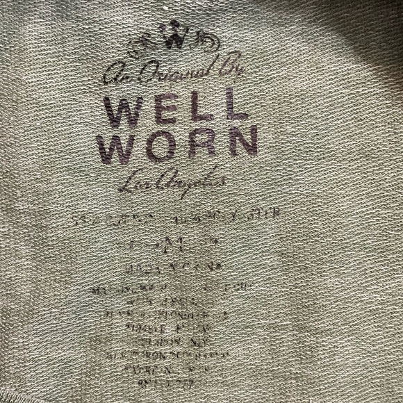 WELL Worn Los Angeles Yin Yang Hooded Long Sleeve Shirt size Medium - Picture 5 of 6